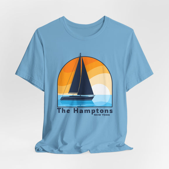 The Hamptons, New York T Shirt - Sailboat Tee