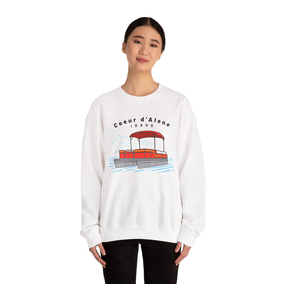 Coeur dAlene, Idaho Sweatshirt - Pontoon Boat Sweatshirt