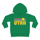 Utah Toddler Hoodie - Retro Sunrise Unisex Utah Toddler Sweatshirt-3