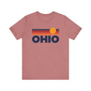 Ohio T-Shirt Retro Sun Ombre Unisex Tee, Vintage Ohio Tee, Mountain Sun Tee, Ohio Souvenir Shirt-2