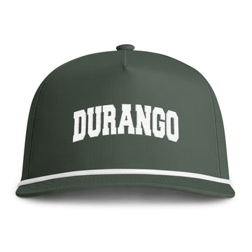 Buy moss Durango, Colorado Embroidered Rope Hat - Vintage Sunwashed Rope Cap, Comfort Colors