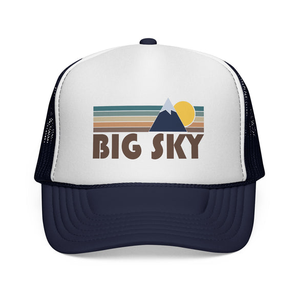 Boise, Idaho Retro Mountains Trucker Hat - Vintage Style Boise Cap