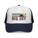 Big Sky, Montana Retro Mountains Trucker Hat - Vintage Style Big Sky Cap-3