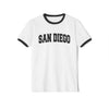 San Diego, California Cotton Ringer Graphic Tee - Unisex San Diego T Shirt, Vintage Style Tee, Men's/Women's Tee