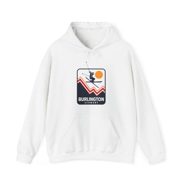 Burlington, Vermont Hoodie - Unisex Snow Ski Jump Burlington Hoodie Sweatshirt