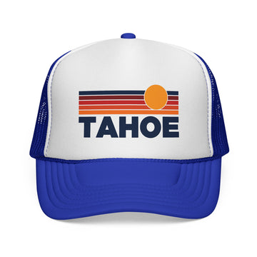 Buy royal Lake Tahoe, California Retro Sun Trucker Hat - Vintage Style Lake Tahoe Cap