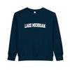Lake Michigan Toddler Sweatshirt - Lake Michigan Toddler Crewneck Sweatshirt