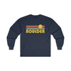 Boulder, Colorado Long Sleeve Shirt - Retro Unisex Shirt