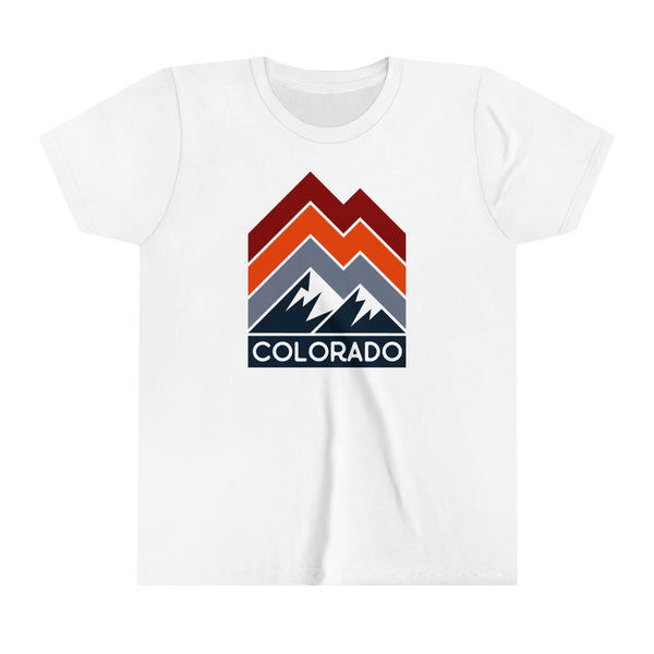 Colorado Youth Shirt - Retro Mountain Colorado Kid's T-Shirt