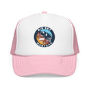 Big Sky, Montana Retro Ski Lift Mountain Foam Trucker Hat-2