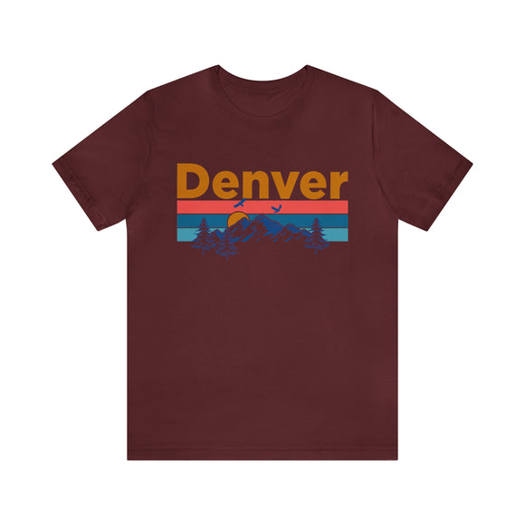 Denver, Colorado Shirt - Mountain Sunset Unisex Denver T-Shirt