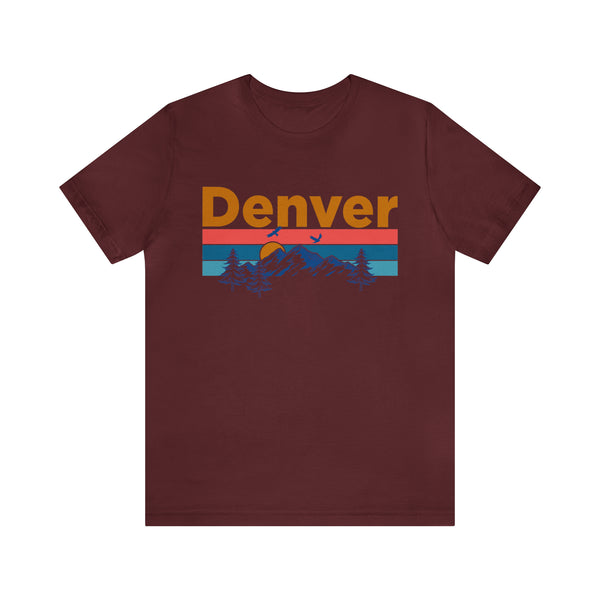 Denver, Colorado Shirt - Mountain Sunset Unisex Denver T-Shirt