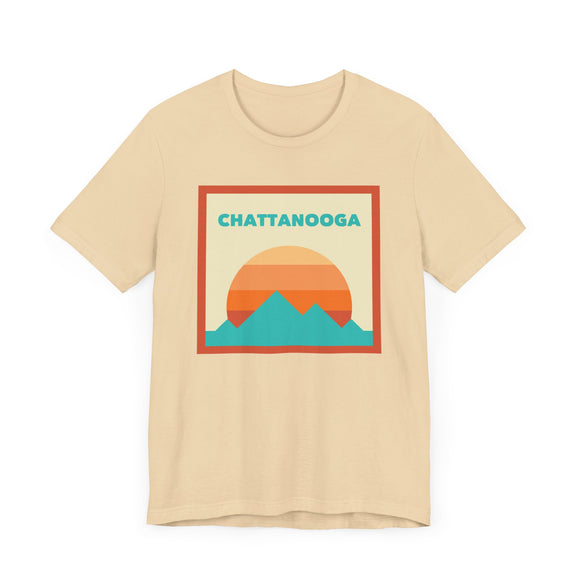 Retro Chattanooga, Tennessee T-Shirt, Mountain Sun Tee, Unisex Graphic Shirt, Vintage Chattanooga, Tennessee Top, Outdoor Adventure Clothing