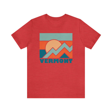 Buy heather-red Vermont T-Shirt - Retro Unisex Vermont Shirt