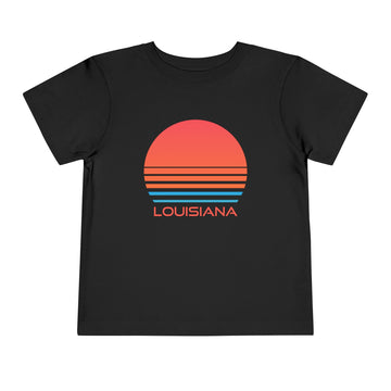Buy black Louisiana Toddler T-Shirt - Retro 80s Unisex Toddler Louisiana Shirt