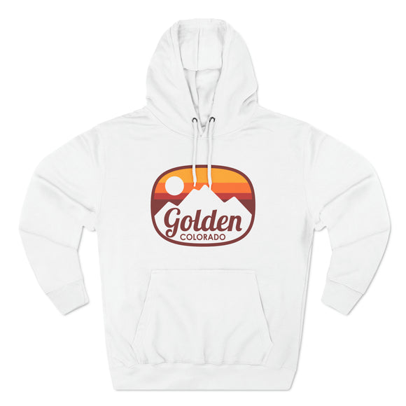 Premium Golden, Colorado Hoodie - Retro Unisex Golden Sweatshirt