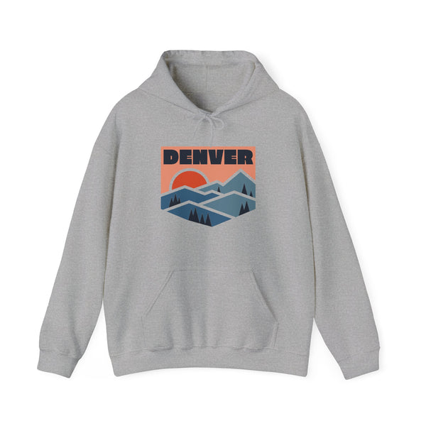 Denver, Colorado Hoodie - Unisex Mountain Denver Hoodie Graphic Sweatshirt