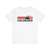 Colorado T-Shirt Retro Sun Ombre Unisex Tee, Vintage Colorado Tee, Mountain Sun Tee, Colorado Souvenir Shirt