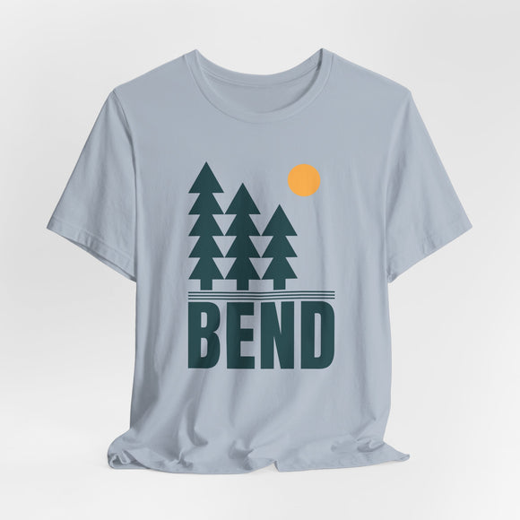 Bend Oregon Retro Trees T Shirt | Vintage Forest Graphic Tee