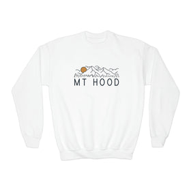 Mt Hood, Oregon Youth Sweatshirt - Unisex Kid's Mt Hood Crewneck Sweatshirt