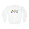 Mt Hood, Oregon Youth Sweatshirt - Unisex Kid's Mt Hood Crewneck Sweatshirt