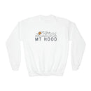 Mt Hood, Oregon Youth Sweatshirt - Unisex Kid's Mt Hood Crewneck Sweatshirt-2