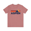Retro Aspen, Colorado T-shirt, Mountain Tee, Vintage Aspen Unisex Jersey Shirt, Outdoor Hiking Apparel