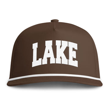 Lake Embroidered Rope Hat - Vintage Sunwashed Rope Cap, Comfort Colors - 0