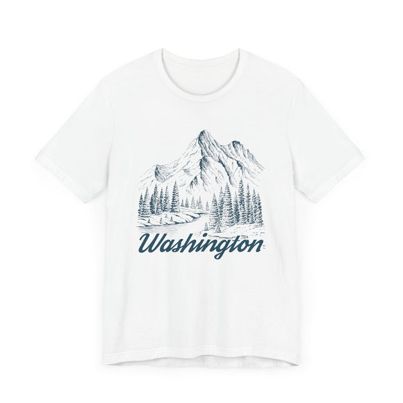 Washington Graphic Tee - Mountain Illustration Washington T Shirt