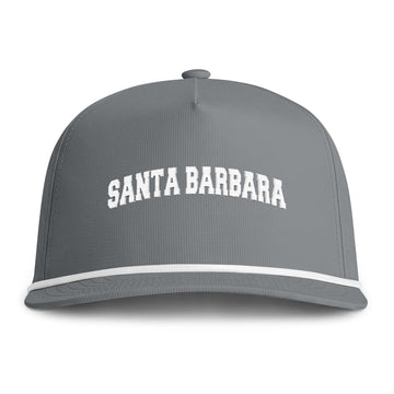 Buy granite Santa Barbara, California Embroidered Rope Hat - Vintage Sunwashed Rope Cap, Comfort Colors