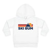 Ski Bum Toddler Hoodie - Unisex Mountain Pullover Sweatshirt, Kids Hooded Jumper, Ski Bum Souvenir
