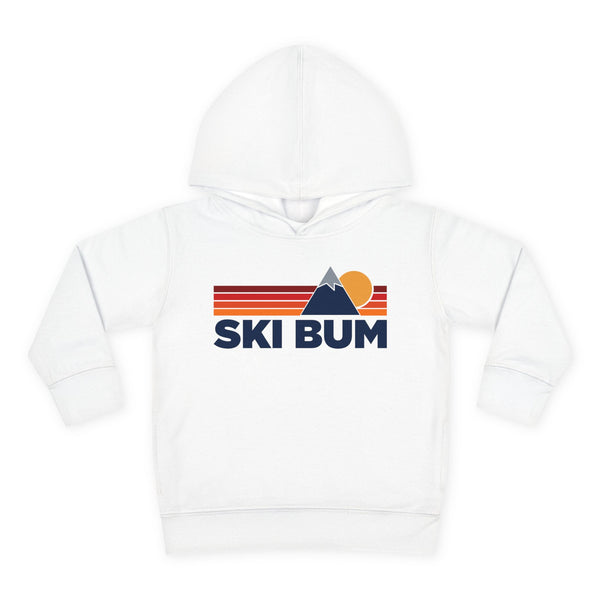 Ski Bum Toddler Hoodie - Unisex Mountain Pullover Sweatshirt, Kids Hooded Jumper, Ski Bum Souvenir