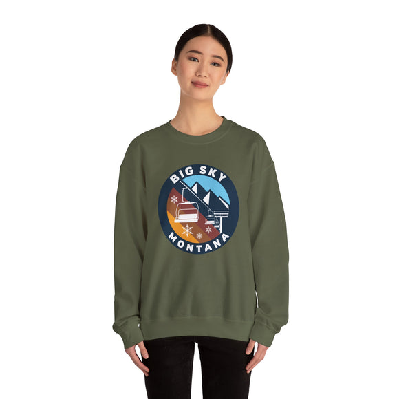 Big Sky, Montana Sweatshirt - Ski Lift Big Sky Crewneck Sweatshirt