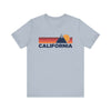 Retro California T-shirt, Mountain Tee, Vintage California Unisex Jersey Shirt, Outdoor Hiking Apparel