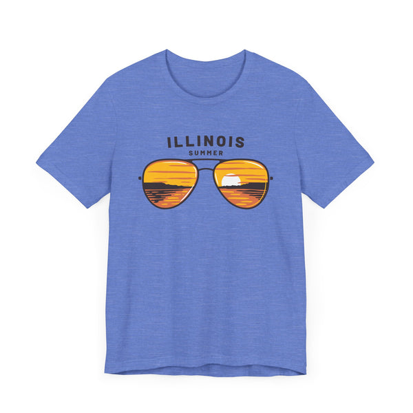 Illinois T Shirt - Sunglasses Lake Graphic Illinois Tee
