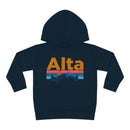 Alta Toddler Hoodie - Retro Mountain Sun Unisex Alta Toddler Sweatshirt-3