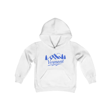 Buy white Retro Vermont Youth Hoodie - Mountain Vermont Kids Sweatshirt, Cute Vermont Children's Pullover