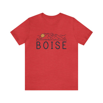 Buy heather-red Boise, Idaho T-Shirt - Retro Unisex Boise Shirt