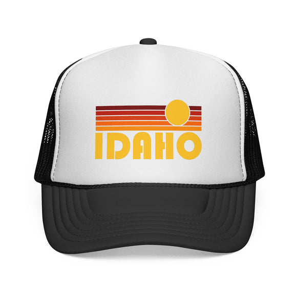 Idaho Retro Sun Trucker Hat - Vintage Style Idaho Cap