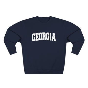 Buy navy Premium Georgia Retro Graphic Sweatshirt