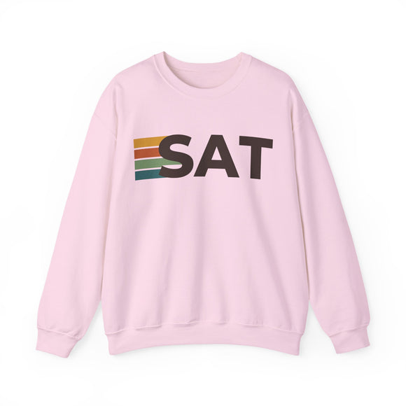 San Antonio, Texas SAT Retro Stripe Sweatshirt