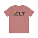Charlotte, North Carolina tee - CLT t shirt retro stripes-3