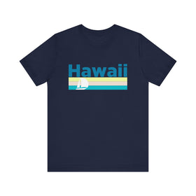 Buy navy Hawaii T Shirt - Sailboat Graphic Hawaii Tee