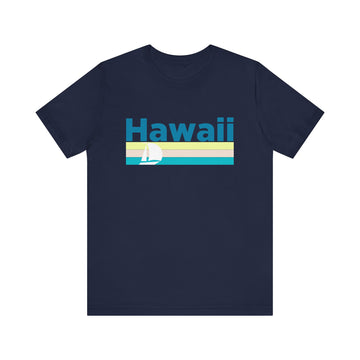 Buy navy Hawaii T Shirt - Sailboat Graphic Hawaii Tee