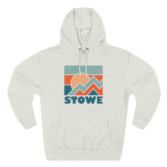 Stowe, Vermont Hoodie - Retro Mountain Unisex Sweatshirt