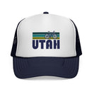 Utah Retro Bike Trucker Hat - Vintage Style Utah Cap-5
