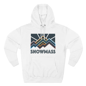 Snowmass, Colorado Hoodie - Retro Mountain Unisex Sweatshirt - 0