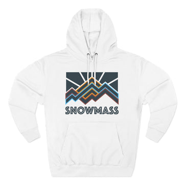 Snowmass, Colorado Hoodie - Retro Mountain Unisex Sweatshirt - 0