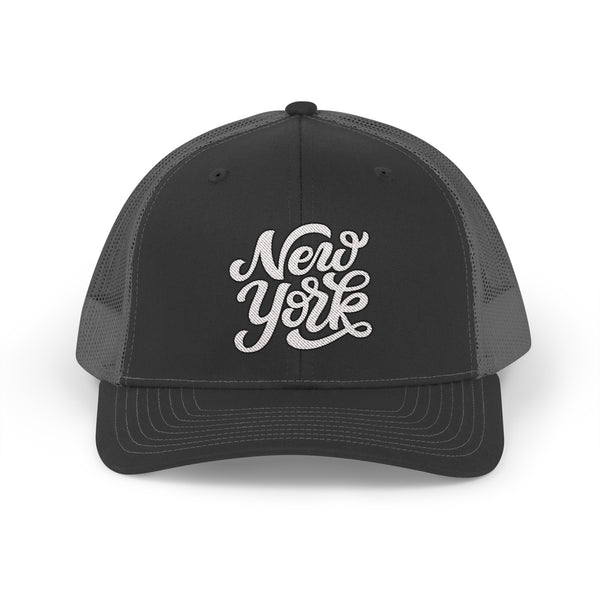 New York Snapback Trucker Cap - Embroidered New York Hat