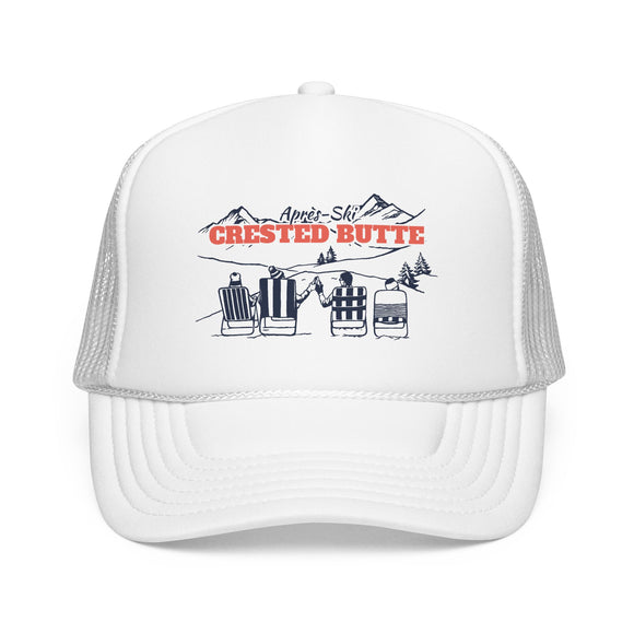 Crested Butte, Colorado Après-ski Trucker Hat — Foam Mesh Cap